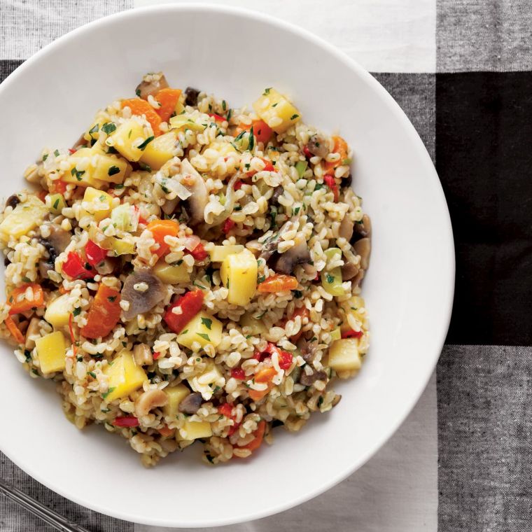 Mantarlı Sebzeli Bulgur Pilavı